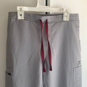 Cement Small Petite Figs yola skinny scrub pants